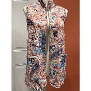 🏖️NWOT Women’s Soft Quilted Front Zipper & Pockets Vest, PM